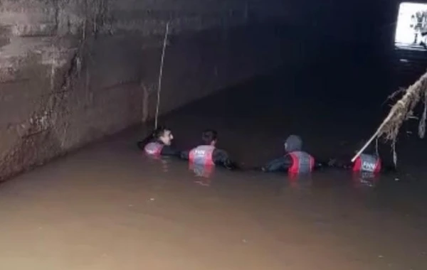 Beyləqanda kanala düşən hərbçinin axtarışları davam etdirilir - FOTO/VİDEO