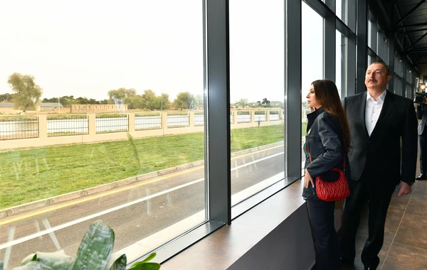 Prezident və xanımı Neftçala Olimpiya İdman Kompleksinin açılışında iştirak ediblər