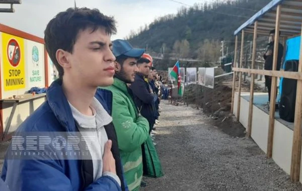 Акция протеста на дороге Ханкенди - Лачын продолжается уже 134 дня - ФОТО