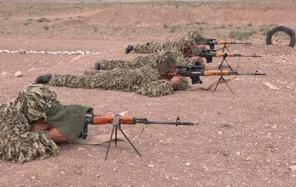 Əlahiddə Ümuşqoşun Orduda “Ən yaxşı snayper” adı uğrunda yarış keçirilib - FOTO
