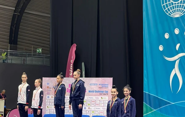 Azərbaycanın bədii gimnastları beynəlxalq turnirdə bürünc medal qazanıblar - FOTO