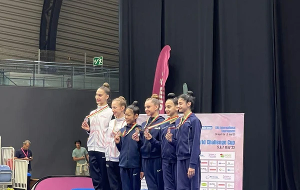 Azərbaycanın bədii gimnastları beynəlxalq turnirdə bürünc medal qazanıblar - FOTO