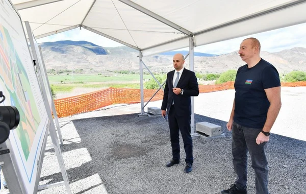 Qubadlı şəhərində 91 çarpayılıq Mərkəzi Xəstəxana binasının təməlinin qoyulması mərasimi keçirilib - FOTO