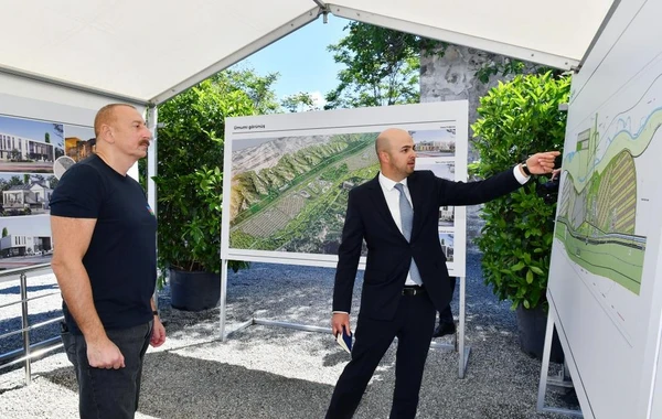 Qubadlının Xanlıq kəndinin təməli qoyulub - FOTO