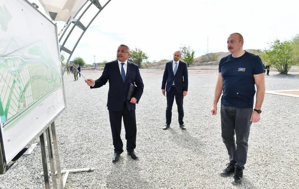 Cəbrayılın Şükürbəyli kəndinin təməli qoyulub - FOTO