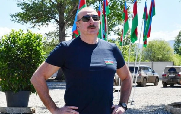 Президент Ильхам Алиев ознакомился с ходом строительства Зангиланского конгресс-центра - ФОТО