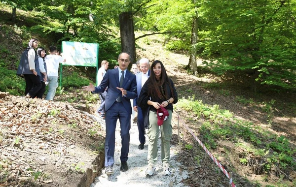 Leyla Əliyeva Ulu Öndərin 100 illiyinə həsr edilən ekoloji aksiyalarda iştirak edib - FOTO