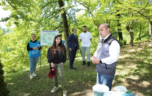 Leyla Əliyeva Ulu Öndərin 100 illiyinə həsr edilən ekoloji aksiyalarda iştirak edib - FOTO