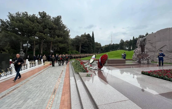 FHN-in kollektivi Ulu Öndərin xatirəsini yad edib - FOTO