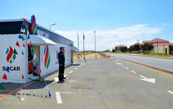 В Нардаране введена в эксплуатацию АЗС модульного типа под брендом SOCAR - ФОТО