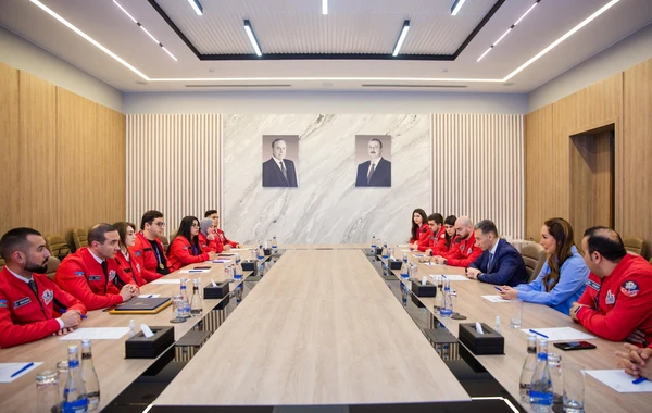Rəşad Nəbiyev “TEKNOFEST Türkiyə-2023”ün azərbaycanlı qalibləri ilə görüşüb - FOTO