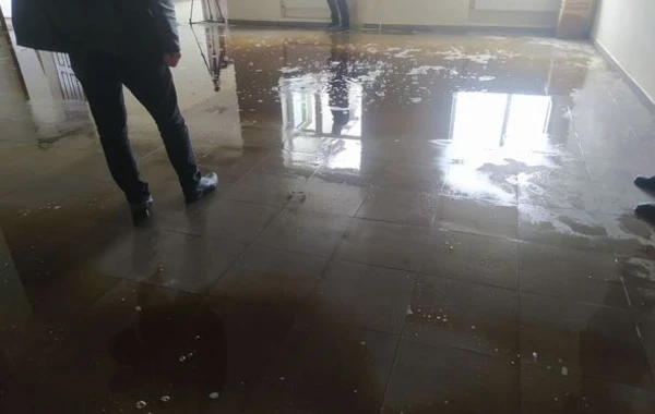 Zaqatalada ildırım vuran məktəbdə hazırda vəziyyət necədir? - FOTO/VİDEO