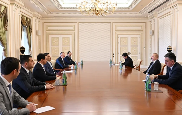 Prezident İlham Əliyev Gürcüstan parlamentinin sədrini qəbul edib - YENİLƏNİB - FOTO