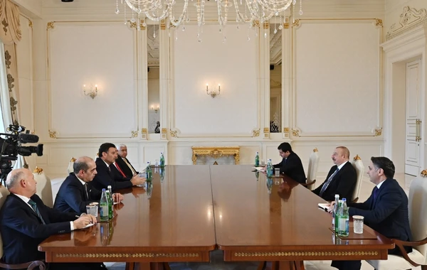 Prezident İlham Əliyev İordaniya parlamentinin Nümayəndələr Palatasının sədrini qəbul edib - FOTO