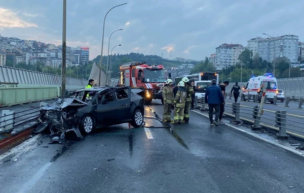 İstanbulda təhlükəli anlar - FOTO