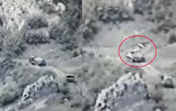 Армяне продолжают незаконные перевозки в Карабахе в сопровождении российских миротворцев - ВИДЕО