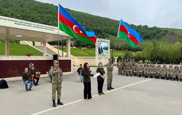Ehtiyatda olan hərbi vəzifəlilərin təlim toplanışı davam edir - FOTO