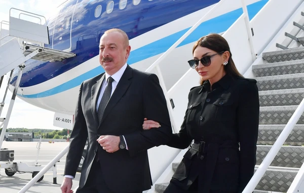 Prezident İlham Əliyev Litva Respublikasına rəsmi səfərə gedib - FOTO