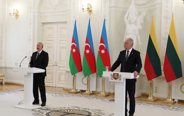 Azərbaycan və Litva prezidentləri mətbuata bəyanatlarla çıxış ediblər - FOTO - YENİLƏNİB