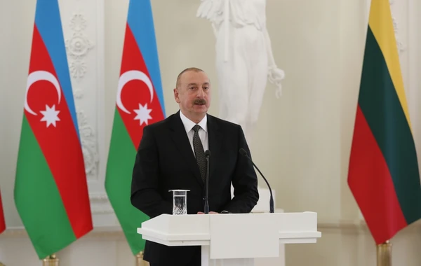 Президенты Азербайджана и Литвы выступили с заявлениями для прессы - ОБНОВЛЕНО + ФОТО