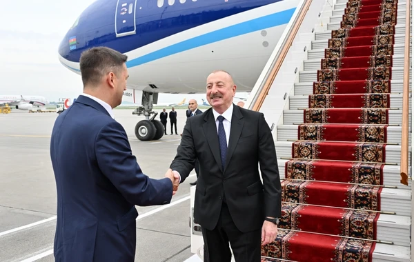 Prezident İlham Əliyevin Rusiyaya işgüzar səfəri başladı - FOTO