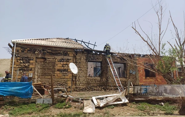 Naxçıvanın Əliabad qəsəbəsində yanğın olub - FOTO