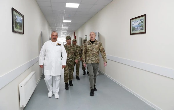 Prezident İlham Əliyev Kəlbəcərdə hərbi hospitalın açılışında iştirak edib - FOTO