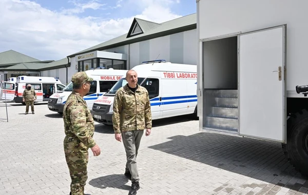 Prezident İlham Əliyev Kəlbəcərdə hərbi hospitalın açılışında iştirak edib - FOTO