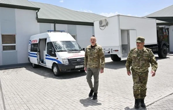 Президент Ильхам Алиев принял участие в открытии военного госпиталя в Кельбаджаре - ФОТО