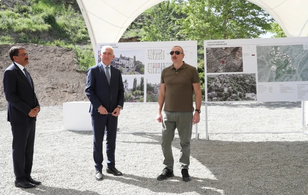 Laçın şəhərində ilk çoxmənzilli yaşayış məhəlləsinin təməli qoyulub - FOTO