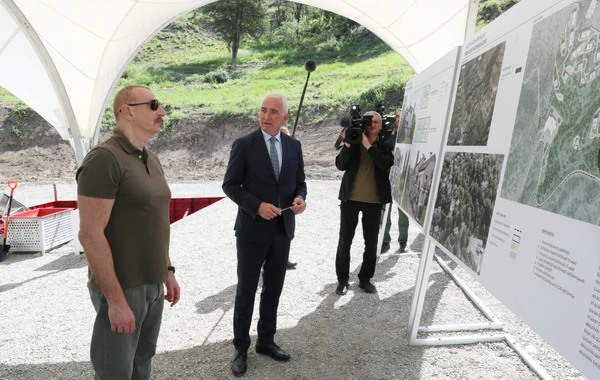 Laçın şəhərində ilk çoxmənzilli yaşayış məhəlləsinin təməli qoyulub - FOTO