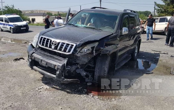 Göyçayda iki avtomobil toqquşub, yaralananlar var - FOTO