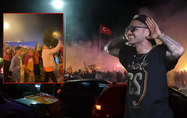 "Qalatasaray"lıların sevinci: Azarkeşlərdən "Fənərbağça" tabutu - FOTO/VİDEO