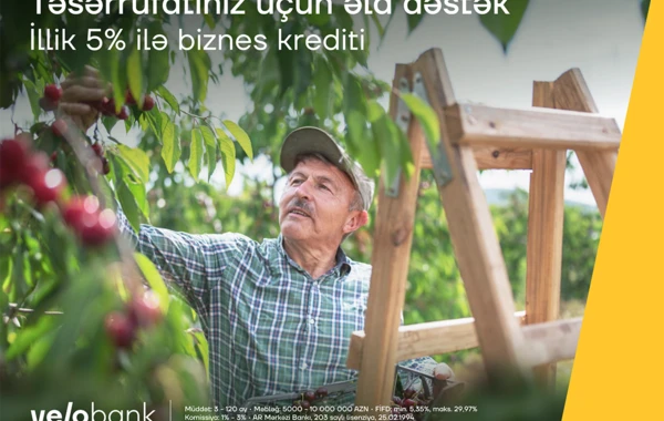Biznesinizin inkişafı üçün Yelo Bank-dan illik 5%-lə kredit