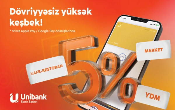 "Unibank" müştəriləri rekord məbləğdə keşbek qazanıb