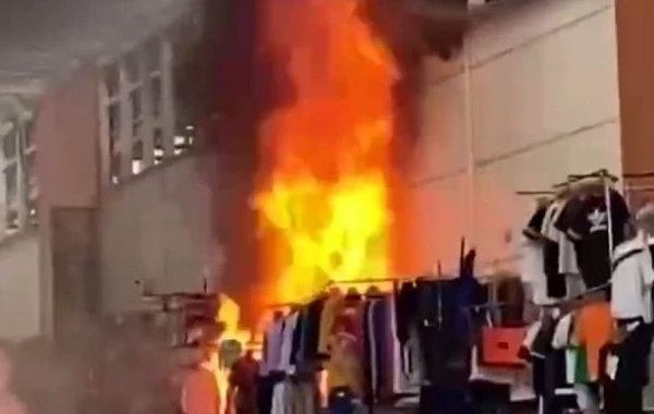 Azərbaycanlı iş adamlarına məxsus “Sadovod” bazarında yanğın - FOTO/VİDEO