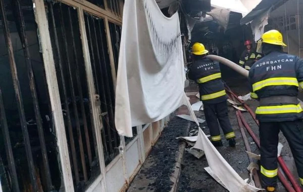 Azərbaycanda bazarda güclü yanğın: 26 mağaza külə döndü - YENİLƏNİB + FOTO/VİDEO