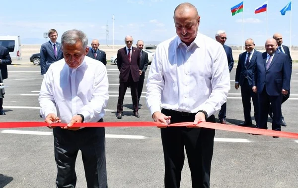 Azərbaycan Prezidenti və Tatarıstan Rəisi Cəbrayılda “Avto Lizinq Azərbaycan” MMC-nin açılışında iştirak ediblər - FOTO - YENİLƏNİB