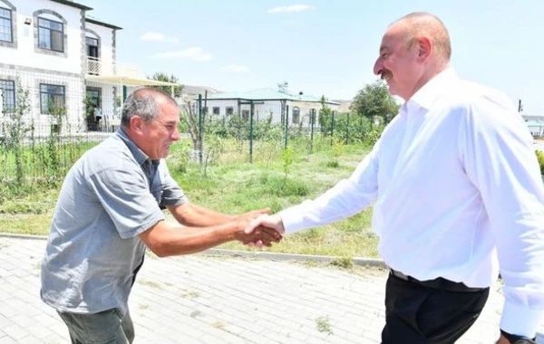 Ильхам Алиев и Рустам Минниханов посетили село Агалы Зангиланского района