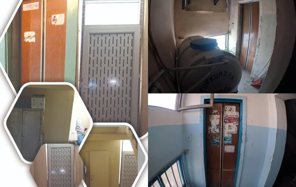 Zəbt edilən lift meydançaları sakinlərin həyatını riskə atır - FOTO