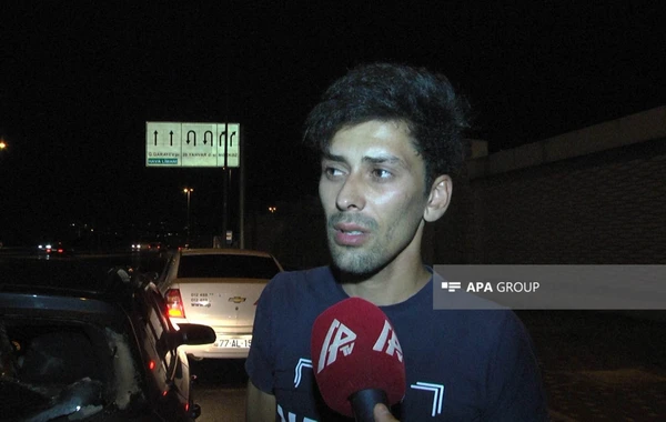 Bakıda cinsi azlıqlar taksini daşlayıblar - FOTO/VİDEO