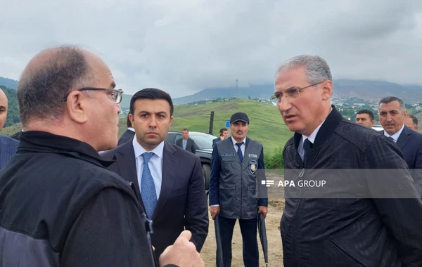 Dövlət Komissiyası Gədəbəyin Söyüdlü kəndində süni gölə baxış keçirib - FOTO