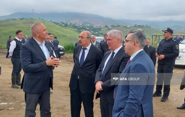 Dövlət Komissiyası Gədəbəyin Söyüdlü kəndində süni gölə baxış keçirib - FOTO