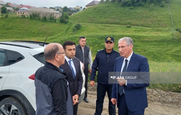 Dövlət Komissiyası Gədəbəyin Söyüdlü kəndində süni gölə baxış keçirib - FOTO