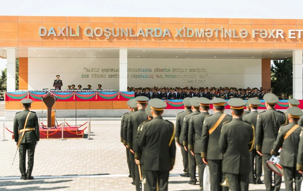 DİN-in Daxili Qoşunlarının Ali Hərbi Məktəbində növbəti buraxılış olub - FOTO/VİDEO