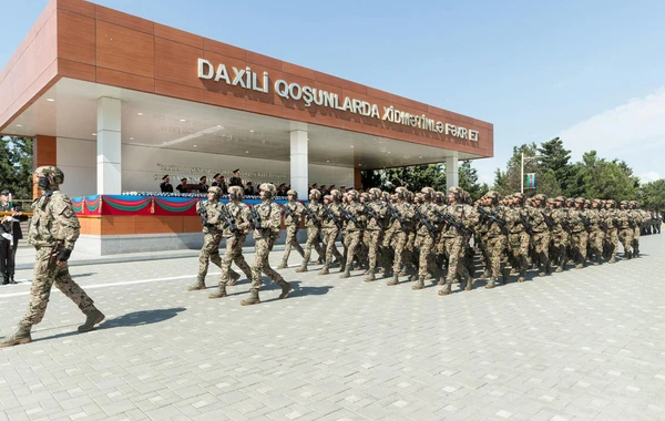 DİN-in Daxili Qoşunlarının Ali Hərbi Məktəbində növbəti buraxılış olub - FOTO/VİDEO