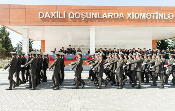 DİN-in Daxili Qoşunlarının Ali Hərbi Məktəbində növbəti buraxılış olub - FOTO/VİDEO