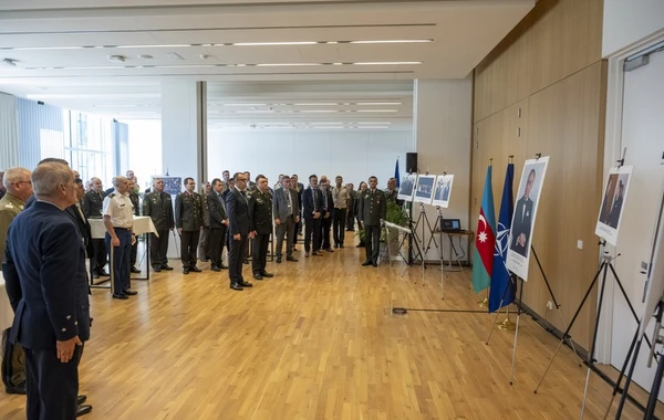 NATO-nun mənzil-qərargahında Azərbaycanın Silahlı Qüvvələr Günü qeyd edilib - FOTO