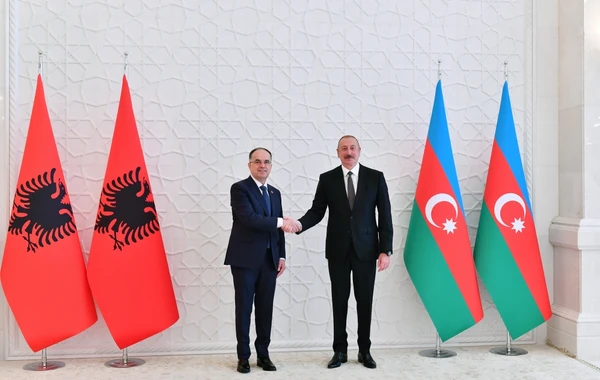 Albaniya Prezidentinin rəsmi qarşılanma mərasimi olub - FOTO