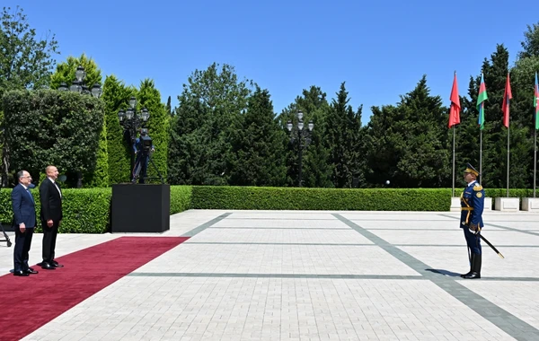 Albaniya Prezidentinin rəsmi qarşılanma mərasimi olub - FOTO